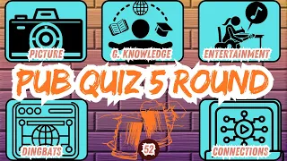 Pub Quiz Showdown: Test Your Knowledge! Pub Quiz 5 Rounds. No 52