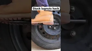 Hack to loosen lug nuts without a breaker bar or impact gun