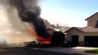 Fiery jet crash: Military plane explodes in California neighborhood