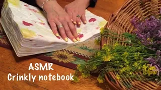 ASMR Page turning/Grungy Notebook /paper crinkles/Spring Fever (No talking)