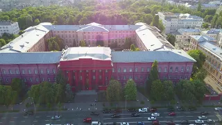 Kiev Ukraine Short Drone Shot Summer 2017 Birds Eye View