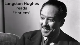 LANGSTON HUGHES reads "Harlem"