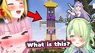 Fauna found out, Bijou Calli and Kaela secret statue in Minecraft | 『Hololive』