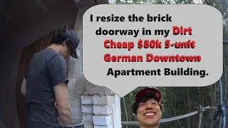 ep18 I continue resizing the brickwork of my Dirt Cheap $80k Downtown German Apartment Building.