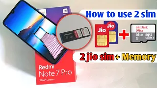 Use Dual SIM + Memory Card In Redmi Note 7 Pro, Redmi Note 7 Pro Hybrid Solution Use 2sim+MM Card
