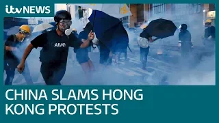 China blames the West for Hong Kong protests after more violent clashes | ITV News