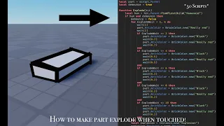 How to make a explode part when touched