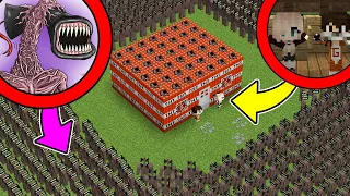 1,000,000 DE SIREN HEAD VS CASA DE TNT | ¿PODREMOS SOBREVIVIR? MINECRAFT TROLL PELÍCULA