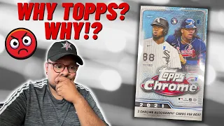 Opening Up A 2021 Topps Chrome Baseball Hobby Box! What In The World Is This Topps?!? 😡😡😡