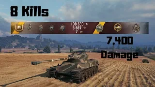 World of Tanks Amx 50 100 8 Kills 7.4k Damage