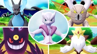 Pokémon Let's Go Pikachu & Eevee - All Mega Evolutions + Moves