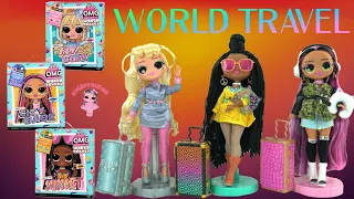 LOL Surprise OMG World Travel Unboxing City babe and Sunset, Complete Set Series 1