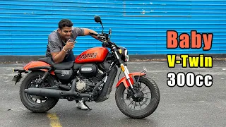 Good Looking V-Twin 300cc Motorcycle with Punch of Power | QJ SRV 300 in Hindi