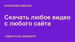 Как скачать любое видео с любого сайта!