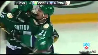 Гол Александра Свитова / Svitov scores from behind the net