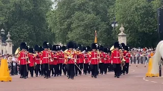 Following the Band of the Welsh Guards down the Mall - Changing the guard London