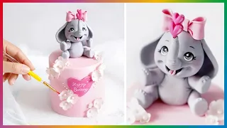 Elephant Cake｜Fondant Elephant｜Elephant Fondant Cake｜Fondant Elephant Tutorial｜Elephant Cake Topper