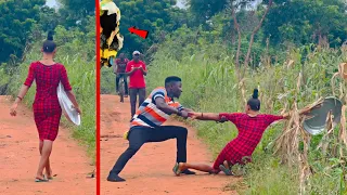 She almost Slipped From his hand from the SCARE! |Bushman Prank| Scaring People!