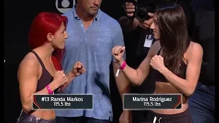 Randa Markos vs. Marina Rodriguez - Weigh-in Face-Off - (UFC Fight Night: Santos vs. Anders) /r/WMMA