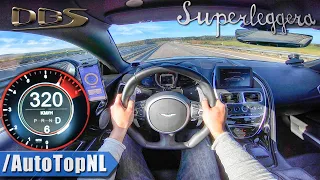 ASTON MARTIN DBS V12 Superleggera 320km/h on AUTOBAHN (NO SPEED LIMIT) by AutoTopNL