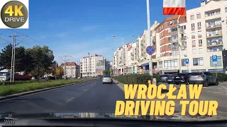 4k driving  tour around Wrocław city