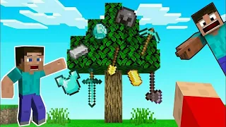 Minecraft But Leaves Drop OP Items || ZiNK-GAMER