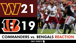 Commanders vs. Bengals Recap: Top 5 Commanders Winners From NFL Preseason Week 3 Ft. Jake Fromm