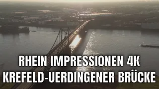 4K Drone Cinematic Flight Mavic 2 Pro @ Krefeld-Uerdinger Bridge - Germany