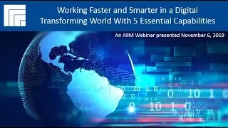 Working Faster & Smarter in a Digital Transforming World