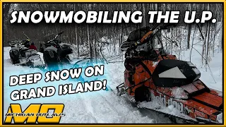 Snowmobiling the UP - Marquette to Munising to Grand Island