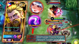 WHEN ROGER TRY DANGEROUS HUNTER STRIKE!? | DAMAGE HACK ITEM? | MLBB