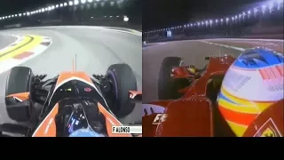 Singapore - Alonso 's 2017 Q3 lap vs his 2010 pole