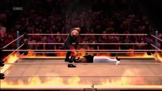 WWE '13 Summerslam Simulation Bray Wyatt Vs. Kane (Ring of Fire Match)