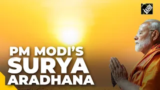 PM Modi offers prayers to Sun God before meditation at Vivekananda Rock Memorial in Kanniyakumari