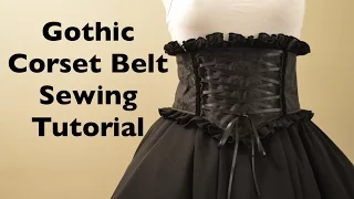 Gothic Mini Corset Belt Sewing Tutorial with Pattern