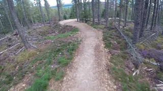 Glenlivet Estate MTB trails Orange course with Kevin Bedford on his steep MTB learning curve