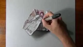 10 Евро в исполнении художника-гиперреалиста Марчелло Баренги