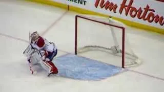 Carey Price in action during the Canadiens @ Senators hockey game