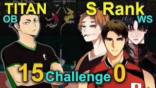 The Spike. Volleyball 3x3. TITAN vs Nishikawa, Yongsub, Jaehyun. Challenge 15-0. OB player vs S Rank