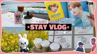 STAY VLOG | 스테이의 제주도 여행기🏝(with 리빗🐰) • 제주 통째로 마시고 옴 • 스테이키트 언박싱 • 시에러 솸찬 사격장 싸인 | 덕질브이로그