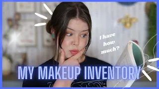 how much makeup does a small makeup YouTube have...|| Makeup Inventory Check-In 2023||