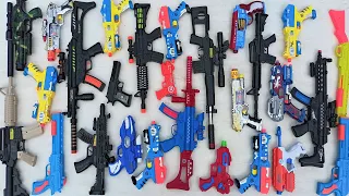 Collecting 7 Sniper Guns and NERF SHOCKWAVE Nerf Mega Shotgun Double Barrel M16 Sniper Gun AK47 Gun