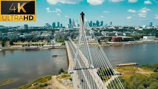 WARSAW AERIAL FOOTAGE 4K 2023