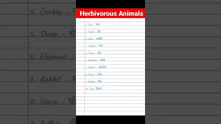 Herbivorous Animals Names