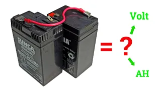 6 , volt , batteries , series , and , parallel , connection , two batteries in series, 4.5Ah battery