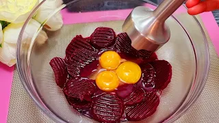 Whisk the beetroot with egg and you will be delighted from results! Quick, Easy and tasty for tea