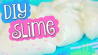 DIY SNOW SLIME - Easy Glitter Slime How To| SoCraftastic