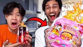 We Hebben De HEETSTE Noodles Ter Wereld Gemaakt🥵💀 (€100 Spicy Challenge)