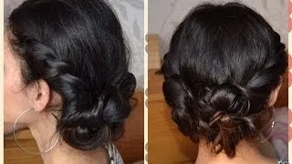 Прическа с плетением жгутиками. Easy Rope Twist braided Updo. Hair tutorial.