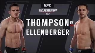 EA Sports UFC 2 - Stephen Thompson vs Jake Ellenberger | Gameplay (HD) [1080p60FPS]